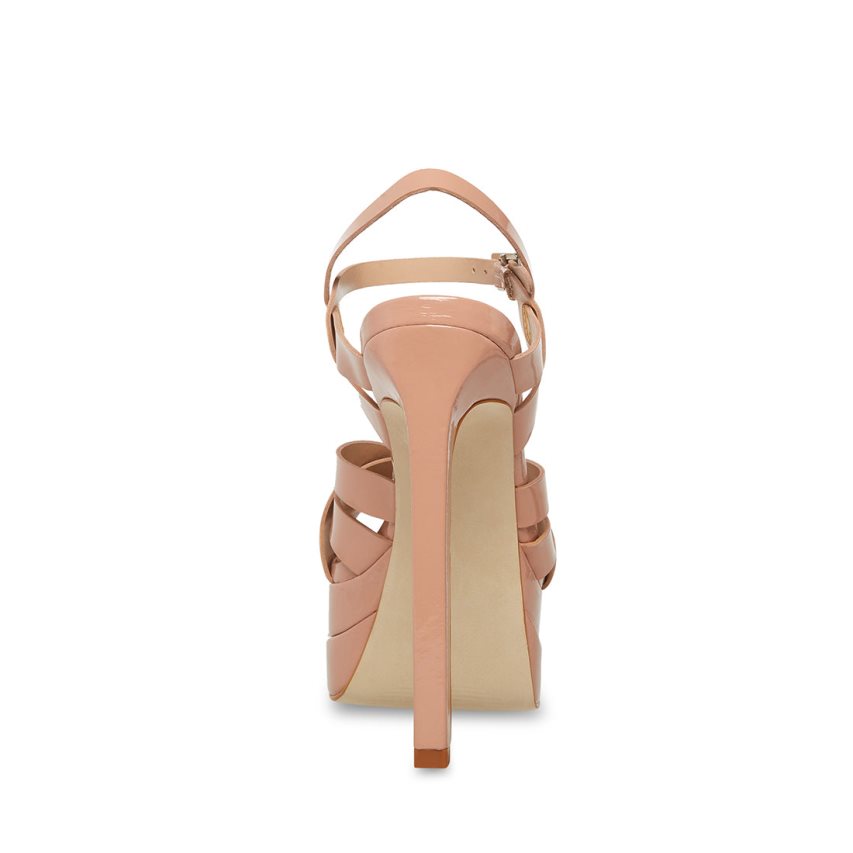 Pink Steve Madden Flirt Patent Women's Heels Sandals | PH 0275QZB